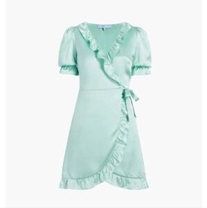 Hill House Blue Silk Nima Wrap Dress size Large